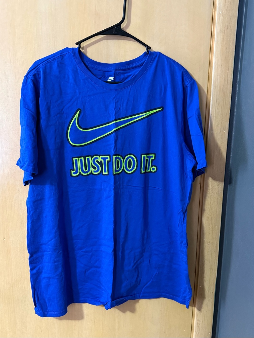 Nike Royal Blue Tee with White Logo Print